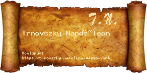 Trnovszky Napóleon névjegykártya